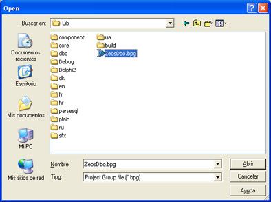 AjpdSoft Instalar componentes Delphi - Seleccionar fichero bpg